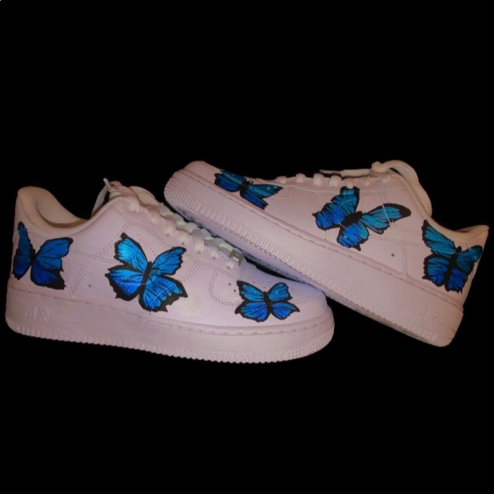 air force one custom butterfly shoes 🦋